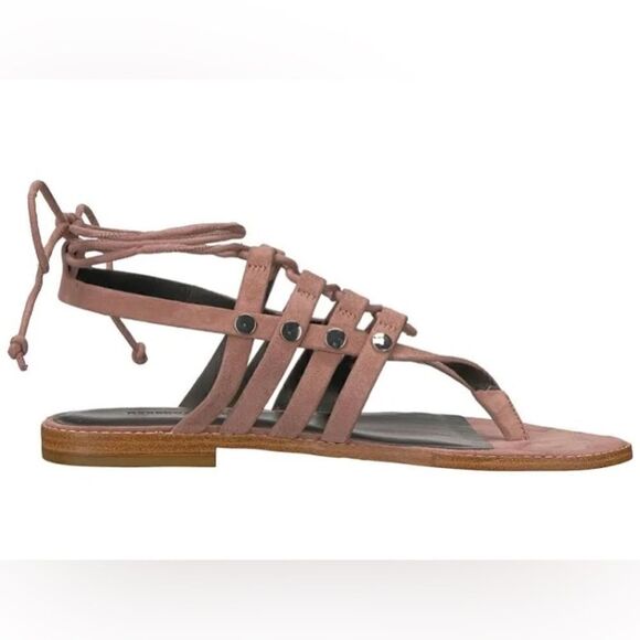 Rebecca Minkoff Womens Evonne Mauve Suede Caged Gladiator Lace Up Sandal 9.5 - Picture 3 of 8